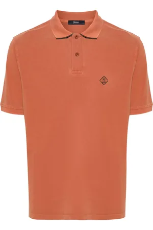 HERNO Pikétröja med broderad logotyp