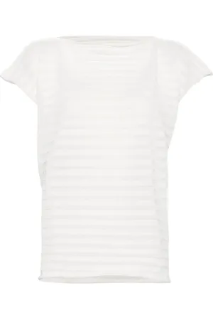 PLEATS PLEASE ISSEY MIYAKE Stickad topp i mesh