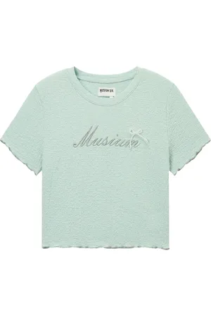 Musium Div. Croptop med broderad logotyp