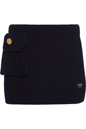 Prada Ribbstickad minikjol