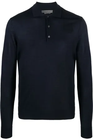 corneliani Finstickad långärmad pikétröja