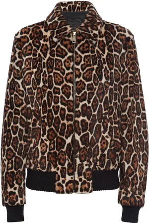 Prada Leopardmönstrad fårskinnsjacka