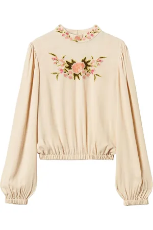Twin-Set Blus med blomsterbrodyr