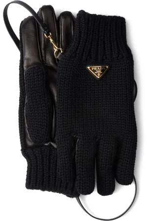 Prada Handskar med triangelformad logotyp