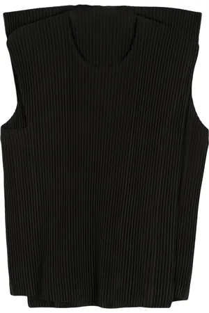 Issey Miyake Topp med plisserad effekt