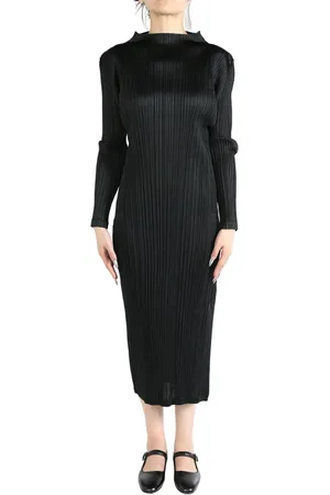 PLEATS PLEASE ISSEY MIYAKE Plisserad midiklänning