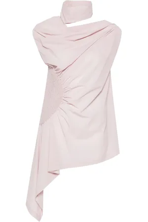 Issey Miyake ärmlös draperad blus