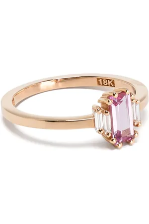 Suzanne Kalan Ring i 18K roséguld med diamant och safir