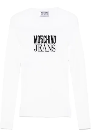 Moschino Ribbat linne med logotyp