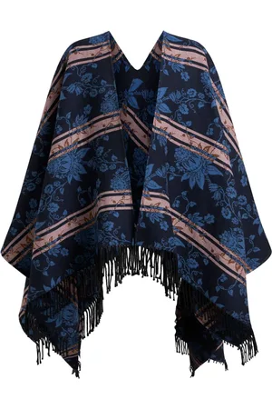 Etro Blommig cape i jacquard