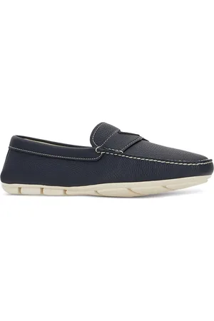 Prada Läderloafers med logotyp