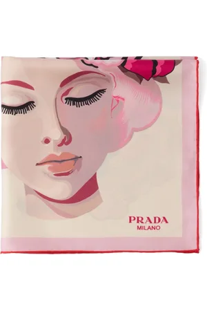 Prada Sidensjal med tryck