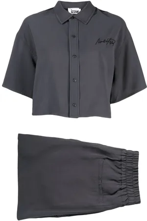 Izzue Randig skjorta med broderad logotyp