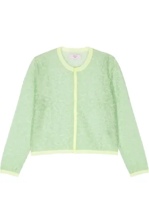 MARTINE ROSE Blommig kofta i jacquard