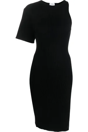 Courrèges Asymmetrisk ribbstickad miniklänning