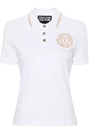 VERSACE Pikétröja med broderad logotyp