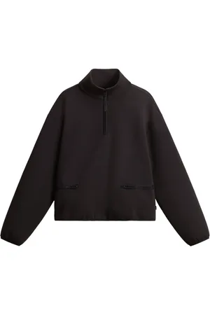 Woolrich Sweatshirt i fleece med dragkedja