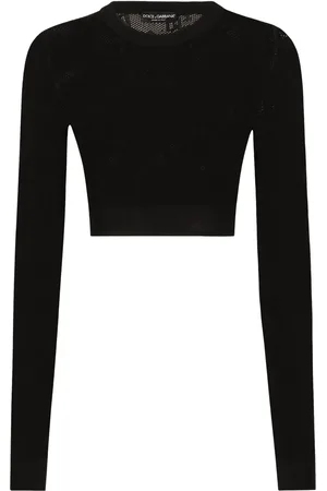 Dolce & Gabbana Glesstickad topp med monogram