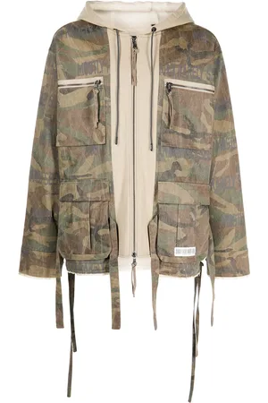 MOSTLY HEARD RARELY SEEN M65 kamouflagemönstrad jacka med dragkedja