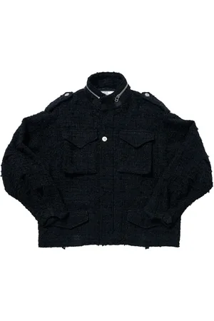 DOUBLET Militärjacka med osydd fåll