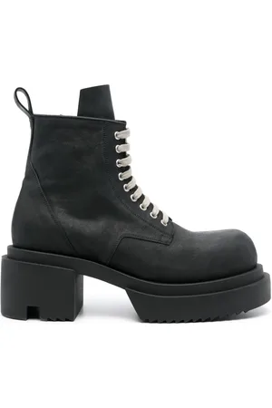 Rick Owens Platåstövlar med snörning 80 mm