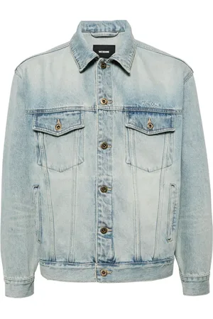 We11 Done Jeansjacka med broderad logotyp