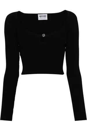 Moschino Ribbstickad topp
