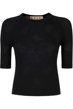 Marni Kortärmad texturerad topp