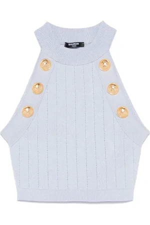 Balmain Topp med knappdetalj