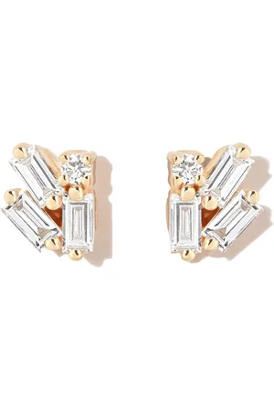 Suzanne Kalan Bold Cluster diamantörhängen i 18K gult guld