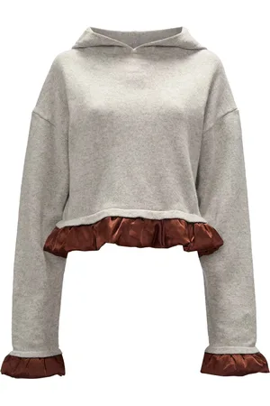 J.W.Anderson Kort hoodie med satinkant