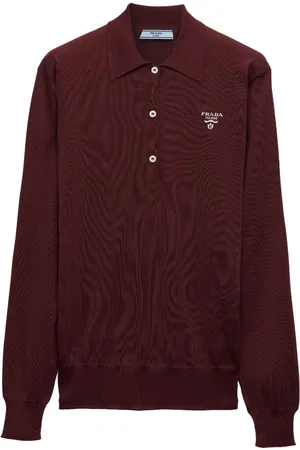 Prada Pikétröja med broderad logotyp