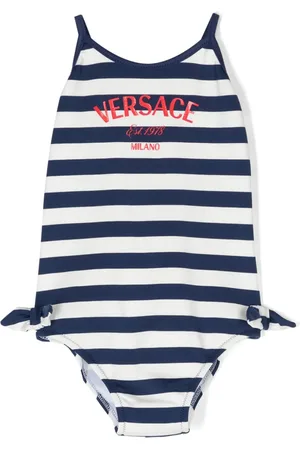 VERSACE Baddräkt med kontrastkant och logotyp