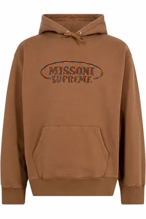 Supreme X Missoni FW 21 hoodie med broderad logotyp