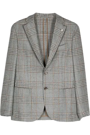 LUIGI BIANCHI MANTOVA Skotskrutig blazer