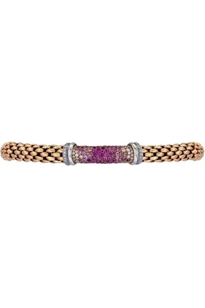 FOPE Armband i 18K roséguld och vitguld med safir och diamant
