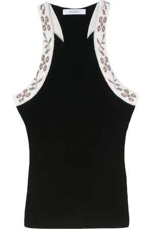 Max Mara Pleiadi paljettprydd topp