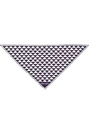 Prada Sidensjal med geometriskt tryck