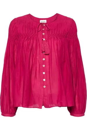 Marant Etoile Abadi blus med veckad detalj