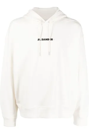 Jil Sander Hoodie med logotyp