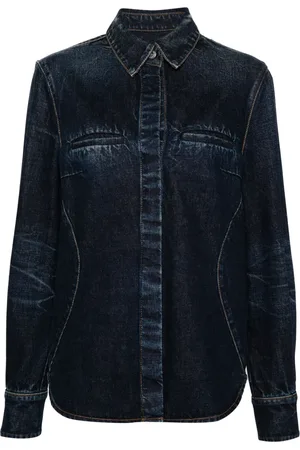 Salvatore Ferragamo Jeansskjorta med polisonger