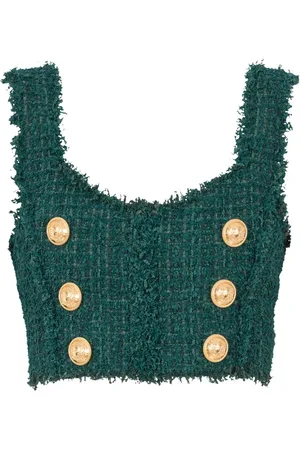 Balmain Croptop med sex knappar