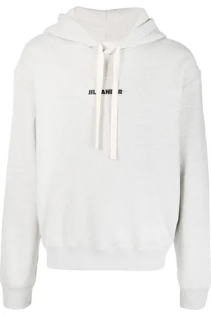 Jil Sander Hoodie med logotyp