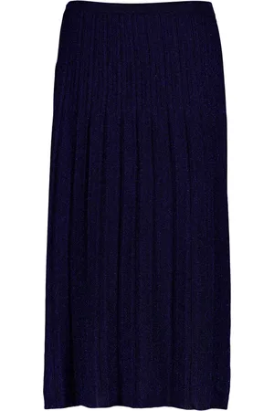 ZIMMERMANN Ribbad midikjol i lurex