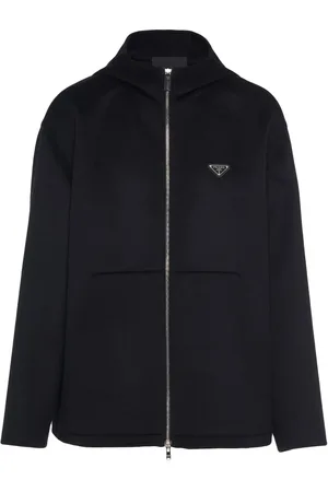 Prada Hoodie med triangelformad logotyp