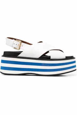 Marni Randiga sandaler med kilklack