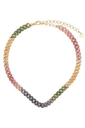 Shay Rainbow Pave choker i 18K gult guld
