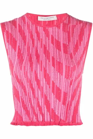 Serafini Ribbstickad ärmlös topp