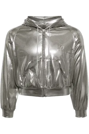 DOUBLET Hoodie med folieeffekt
