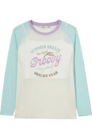 B+AB Ribbad topp med slogan